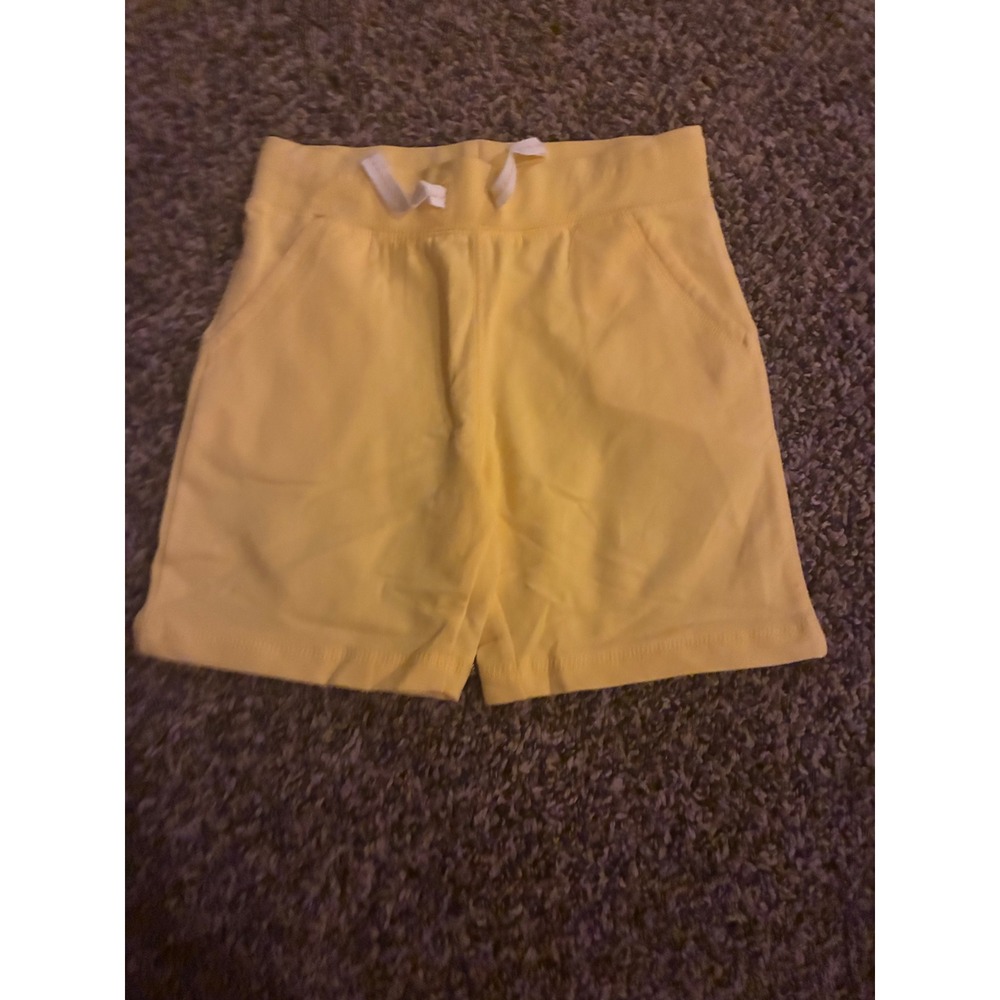 Girls Yellow Knit Pull On Shorts with Pockets Size 4T
